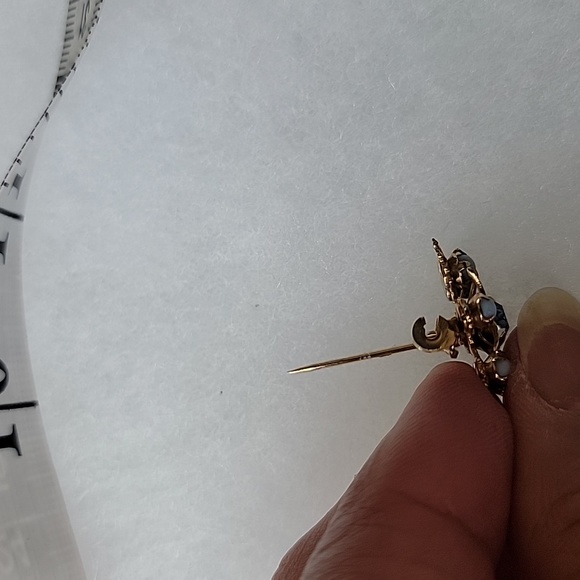 Vintage Blue Flower Brooch - Picture 5 of 5